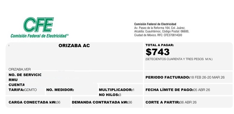 Recibo Barato CFE